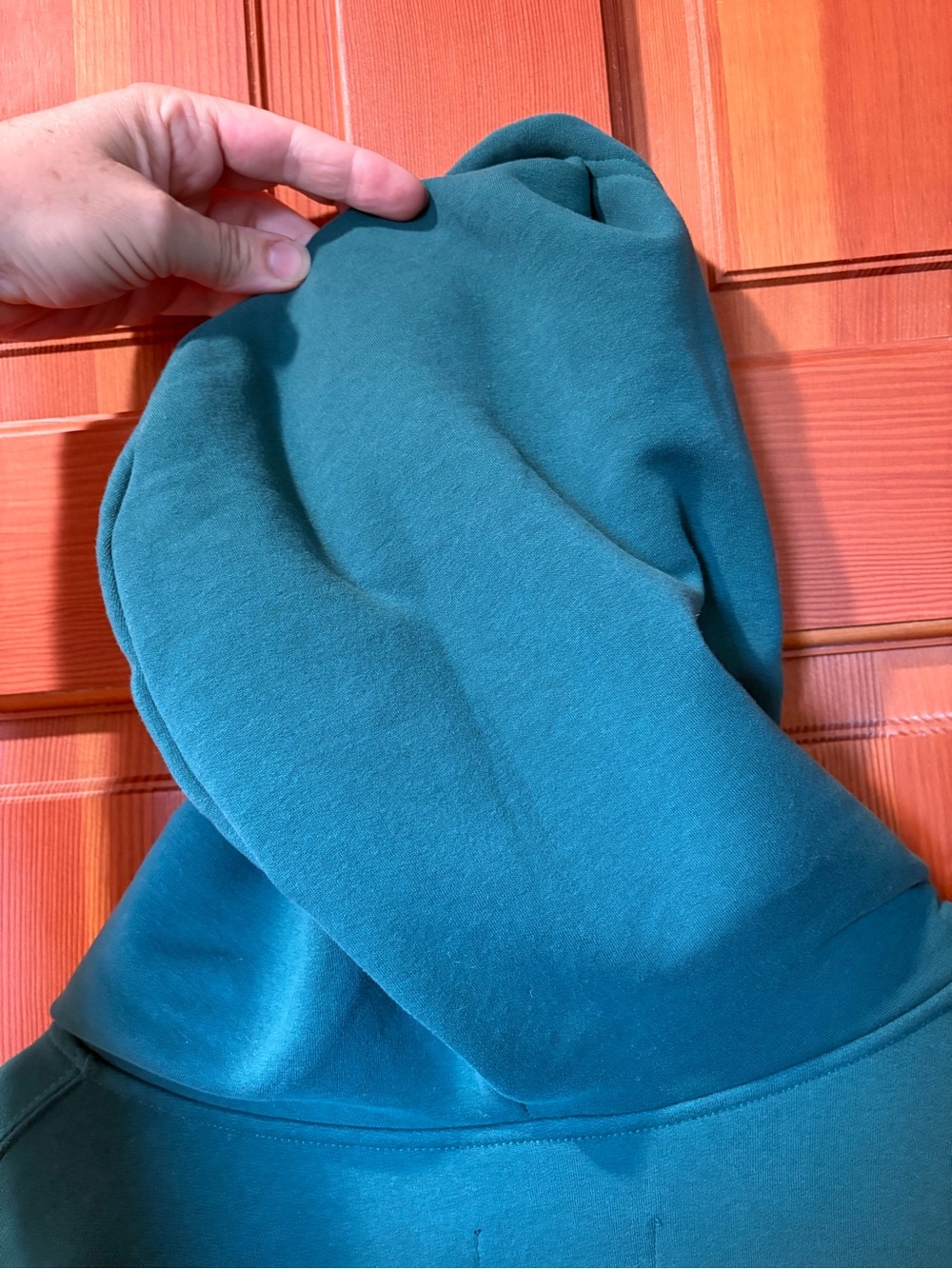 Athleta Forever Fleece Crop Full Zip Hooded Sweatshirt Viridian Green XL - Picture 9 of 10